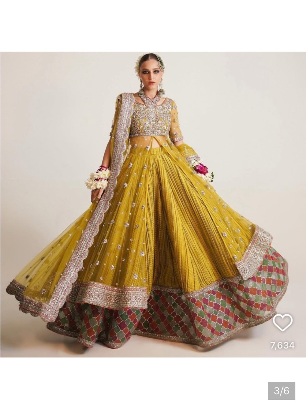 Pakistani bridal Hussain Rehar dress mehendi bridal